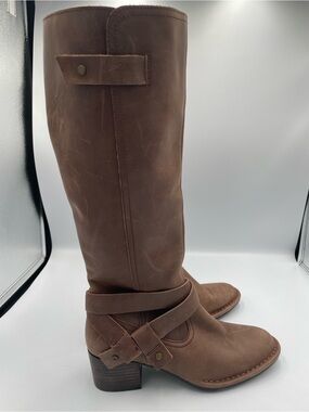 Ugg Bandara Tall Boot Womens Size 6 Pine Wood Leather Riding